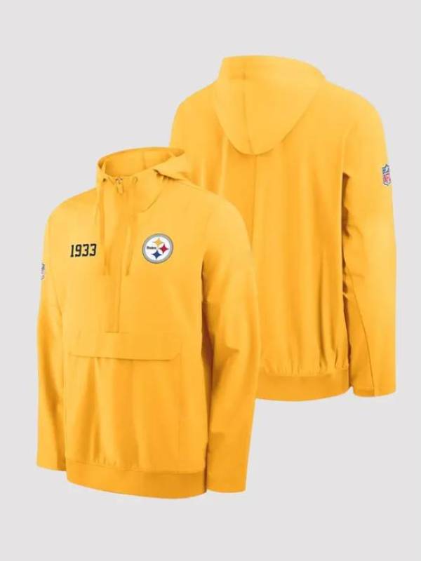 Pittsburgh Steelers Anorak Half-Zip Yellow Hoodie