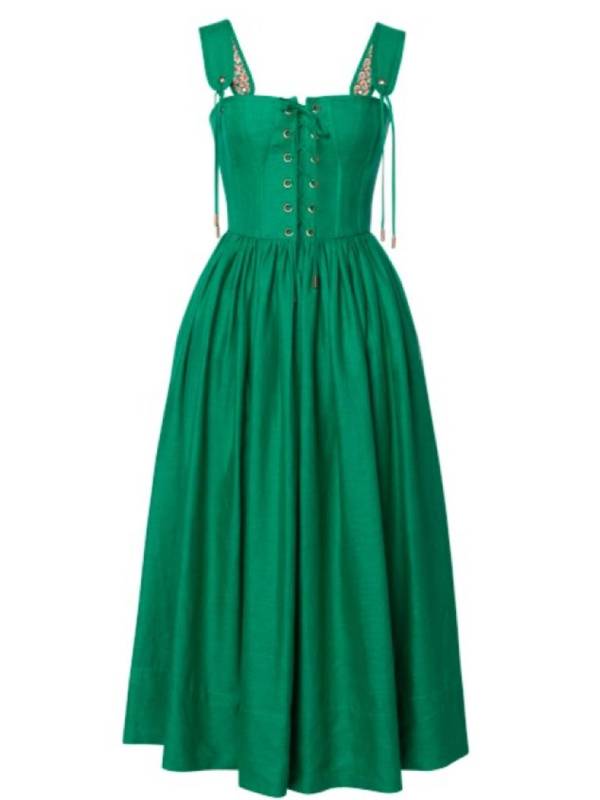 And Just Like That S3 Carrie Bradshaw Corset Midi Dress
