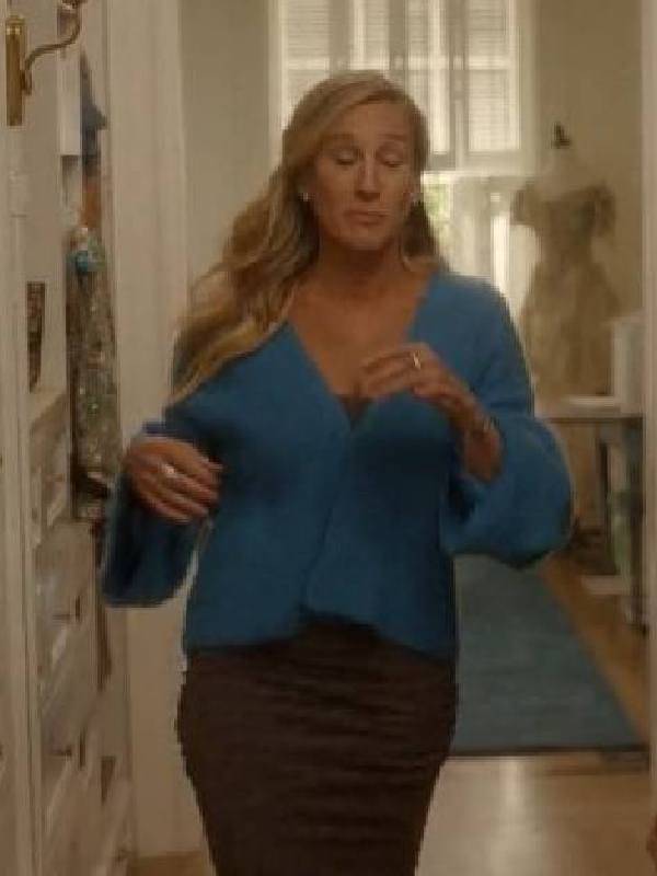blue dress carrie bradshaw Hailey Dress in Indigo Gingham Large