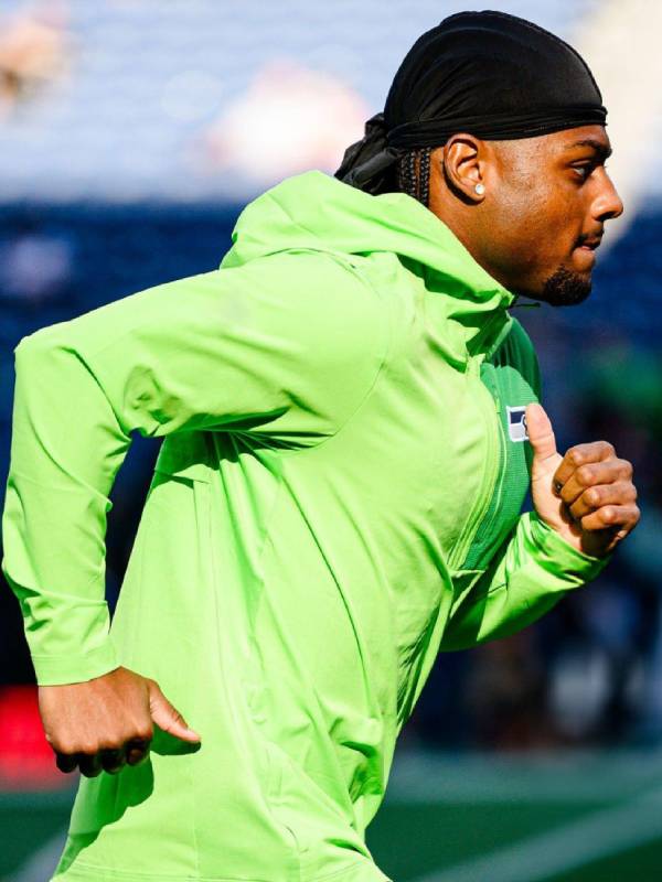 Seattle Seahawks Neon Green Half-Zip Hooded Jacket
