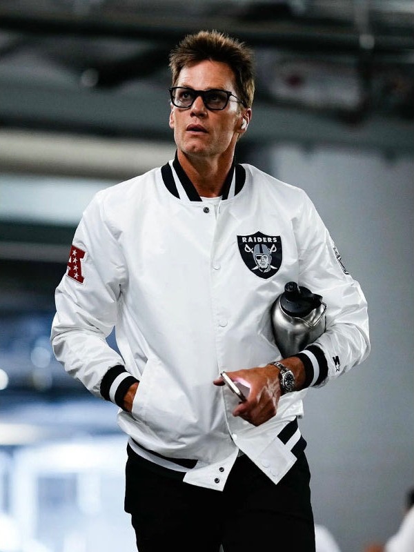 Tom Brady Raiders White Jacket Jacket Hub - Main Image