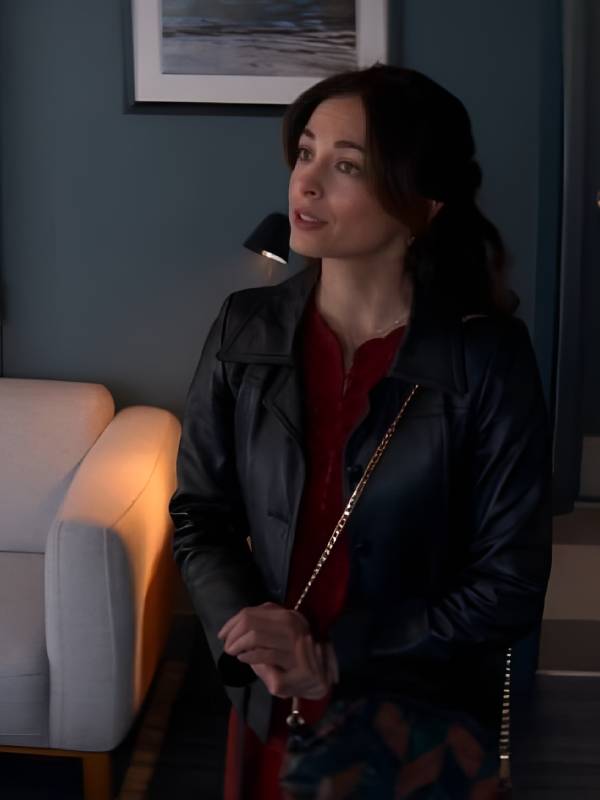 Murder in a Small Town Kristin Kreuk Black Leather Jacket