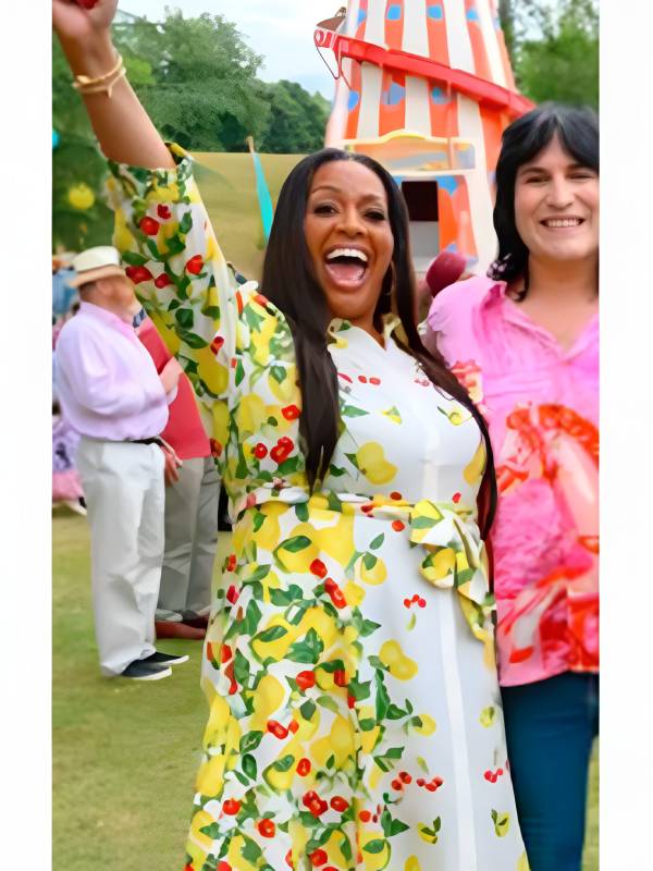 GBBO Season 16 Alison Hammond Lemons And Cherries Print Shirt Dress