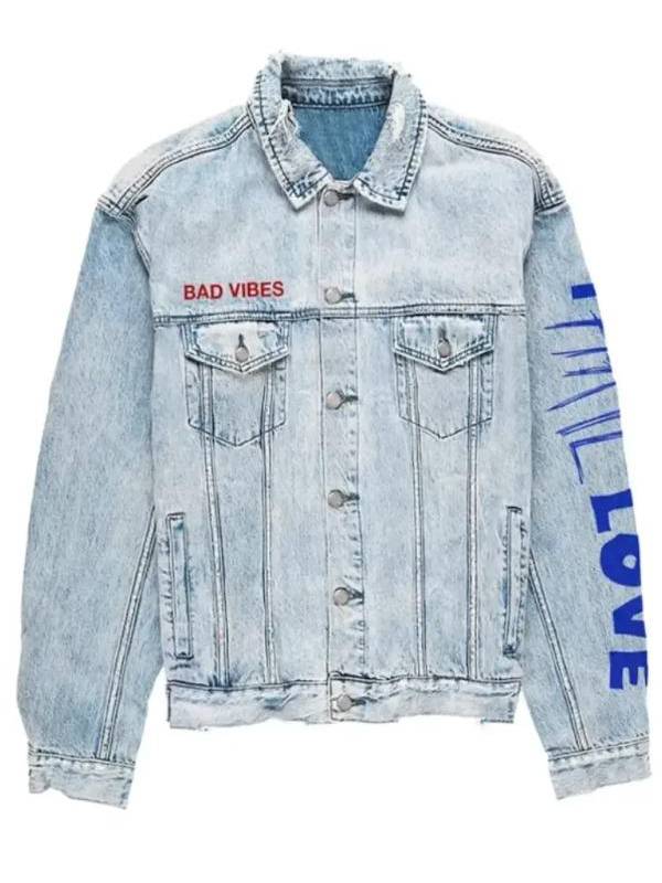 ＸＸＸBALENCIAGANylon Logo Denim Jacket XXXTentacion Denim Jacket | Hot Winter Sale