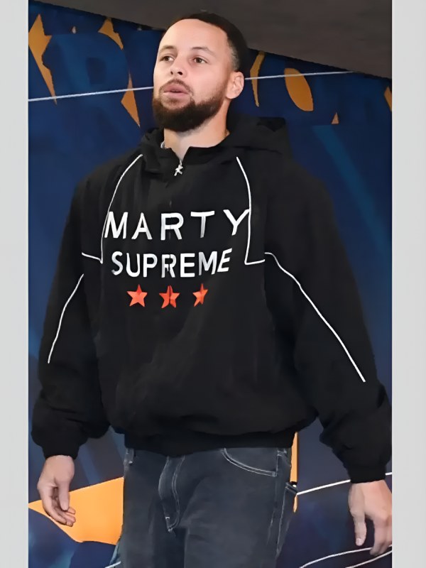 Marty Supreme Stephen Curry Black Jacket | Save Big on Jackets