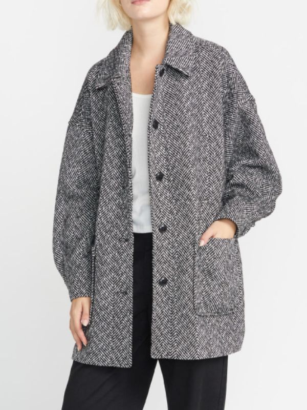 Shetland S10 Ashley Jensen Grey Herringbone Coat
