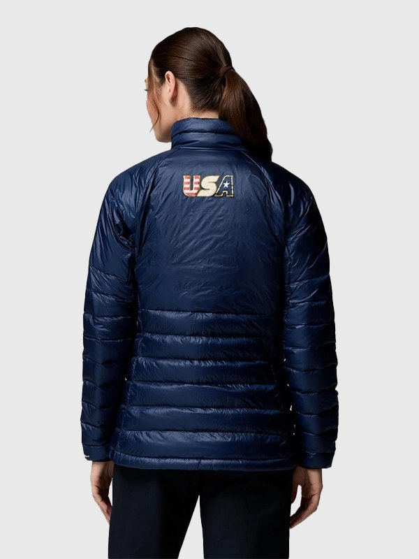 Winter Olympics 2026 Columbia Team USA Navy Puffer Jacket