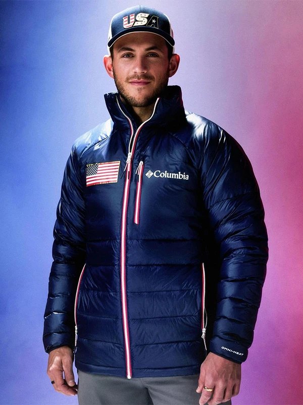 ジャケット・アウター 1742 USA puffer M Winter Olympics 2026 Columbia Team USA Navy Puffer Jacket