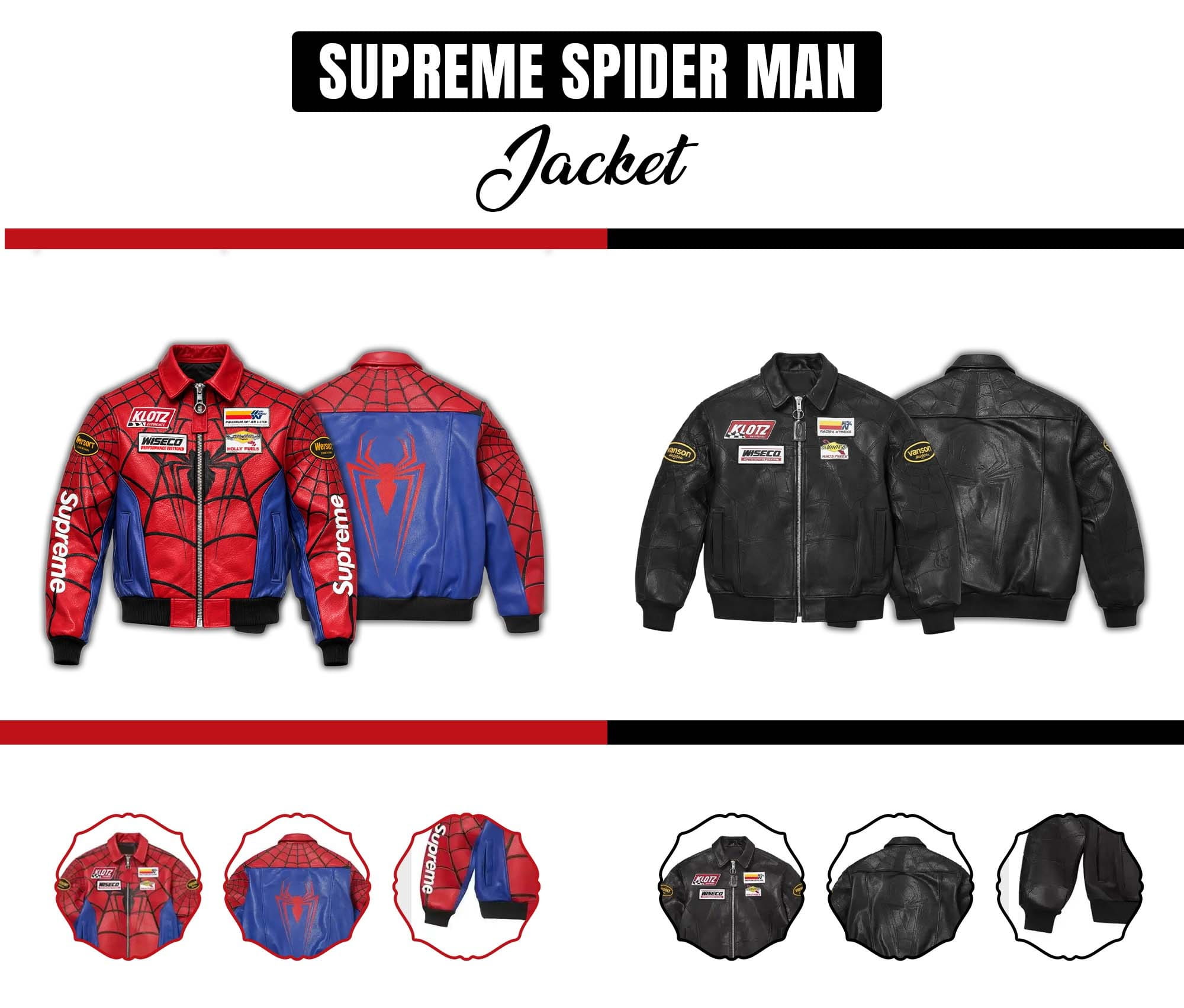 Supreme Spider Man Jacket | SS26 Spider Man Jacket