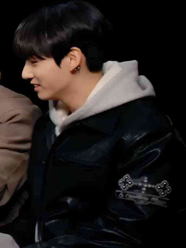 Jung Kook Hot Ones Black Leather Jacket - Jacket Hub