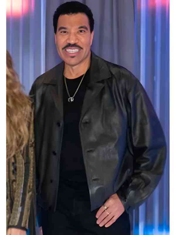 Lionel Richie American Idol S23 Black Leather Jacket