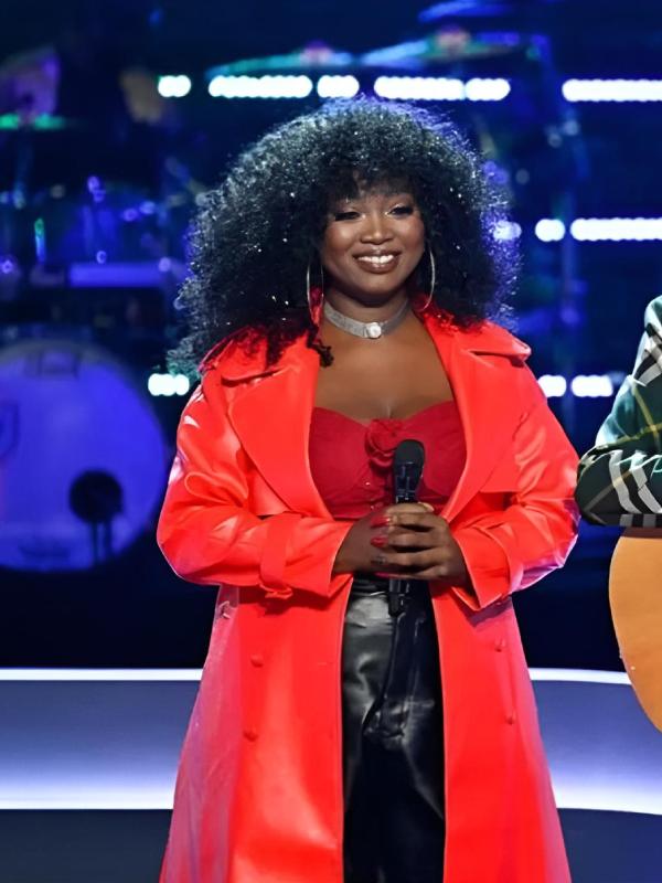 The Voice S29 Alexia Jayy Red Trench Coat - Shop Now