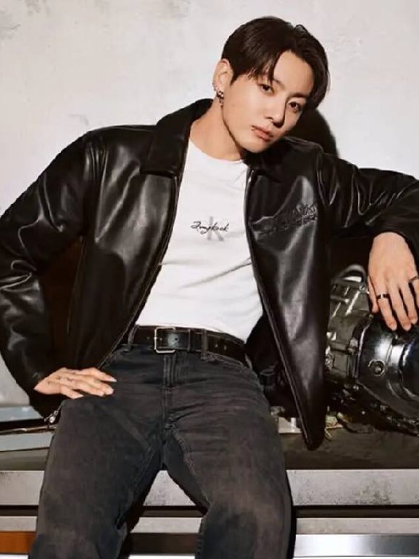 Jung Kook X Black Leather Jacket 2026 - Jacket Hub