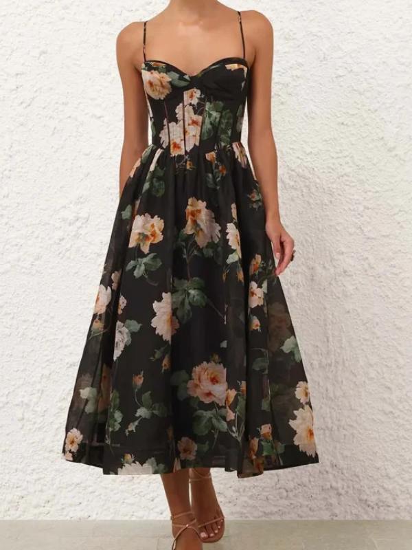 taylor swift black floral dress London Corset Midi 2026 Karen Millen Soft Tailored Size:MEDIUM (6) Collection: EMINENCE