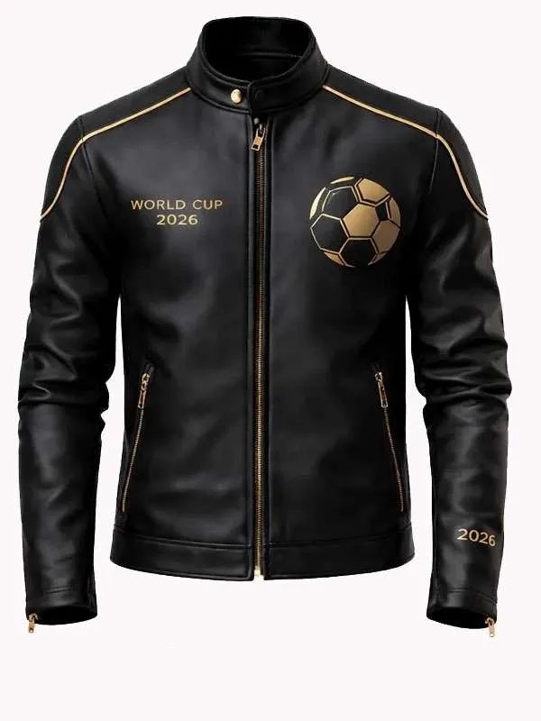 World Cup 2026 Black Leather Jacket | World Cup Leather Jacket