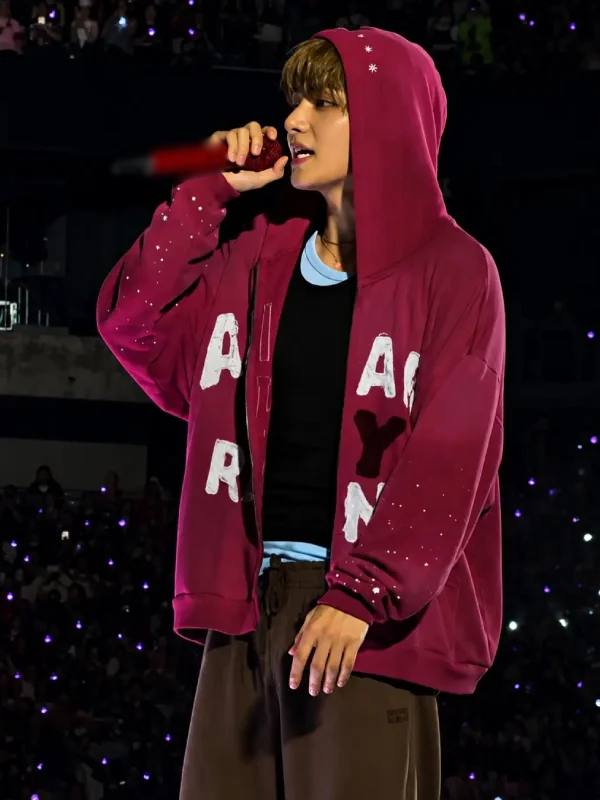 BTS ARIRANG New York Red Hoodie - Jacket Hub