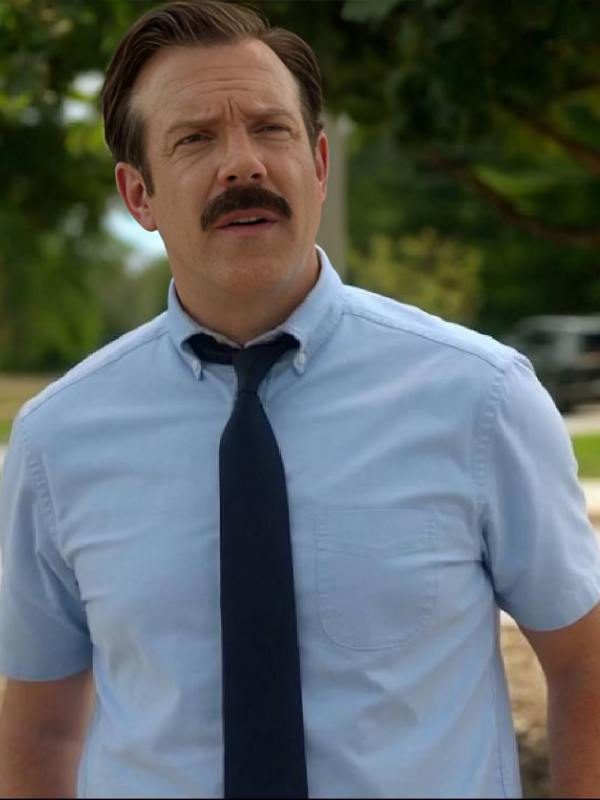 Ted Lasso S4 Jason Sudeikis Blue Shirt