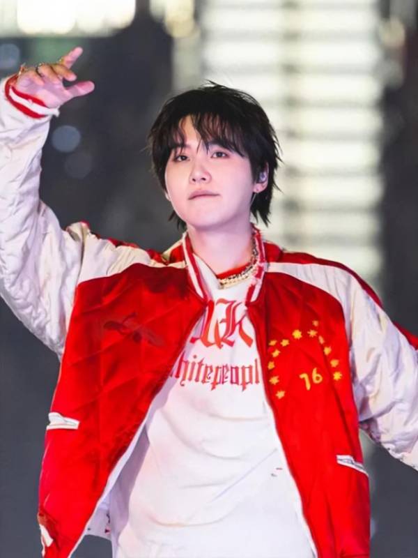 BTS ARIRANG World Tour Toronto Suga Red Jacket - Jacket Hub